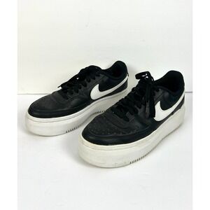 Nike Court Vision Alta Platform Sneakers Black White Women's Size 9.5 Shoes